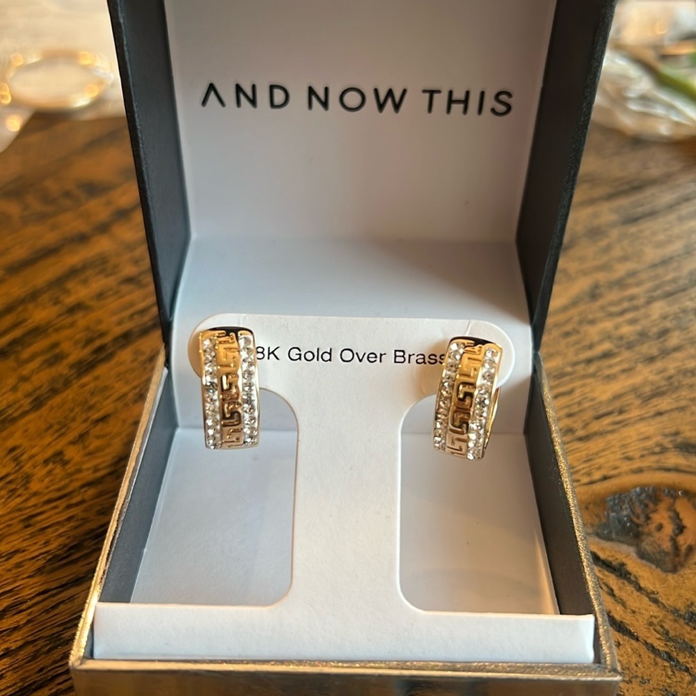 And Now This 18k gold over Brass hoops